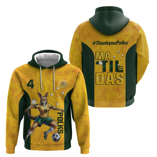 Polkinghorne Australia Matildas Zip Hoodie 2024 Thank You Polks