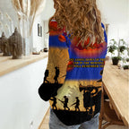 Aussie ANZAC Women Casual Shirt Australian Army Poppy Mix Flag LT14