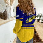 Eels Rugby Women Casual Shirt Parramatta 1947 Dynamic Blue LT14