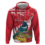 New Zealand Christmas In July Hoodie Tui Bird With Kowhai Meri Kirihimete