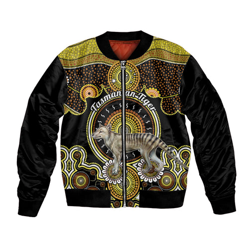 personalised-australian-astrology-bomber-jacket-aboriginal-tasmanian-tiger-zodiac-sign
