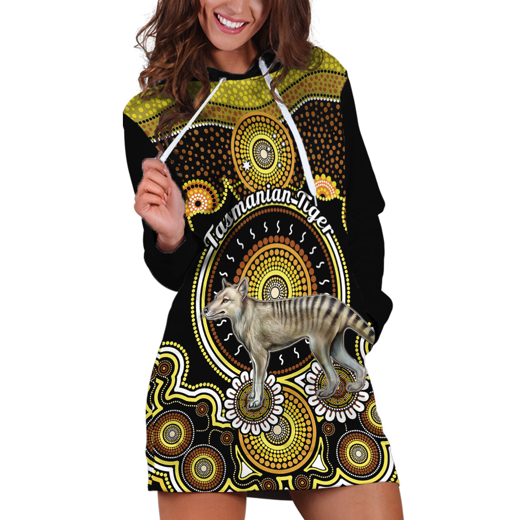 personalised-australian-astrology-hoodie-dress-aboriginal-tasmanian-tiger-zodiac-sign