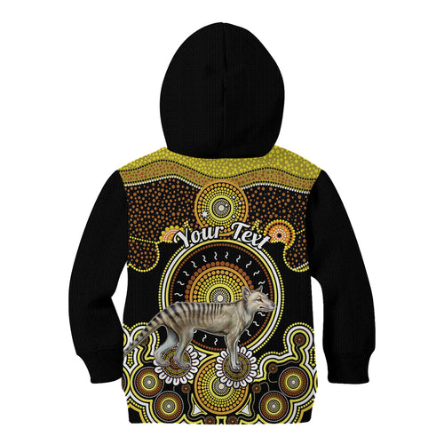 personalised-australian-astrology-kid-hoodie-aboriginal-tasmanian-tiger-zodiac-sign