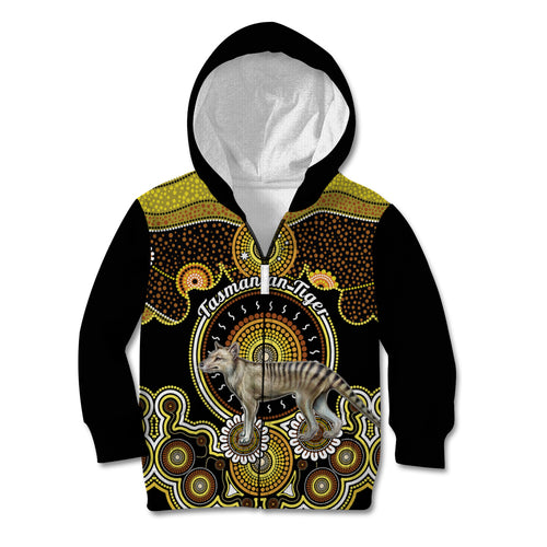 personalised-australian-astrology-kid-hoodie-aboriginal-tasmanian-tiger-zodiac-sign