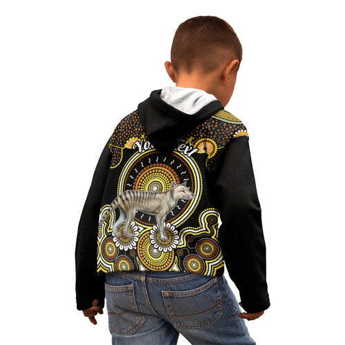 personalised-australian-astrology-kid-hoodie-aboriginal-tasmanian-tiger-zodiac-sign