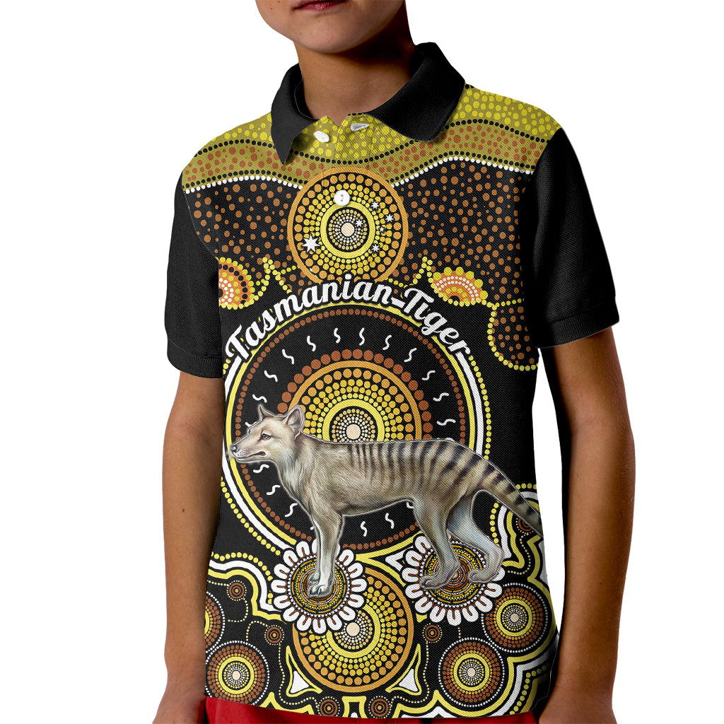 personalised-australian-astrology-kid-polo-shirt-aboriginal-tasmanian-tiger-zodiac-sign