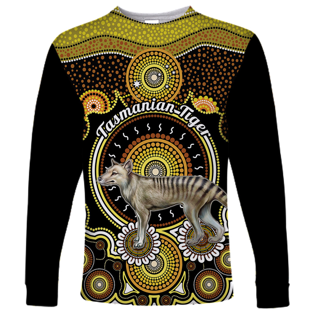 personalised-australian-astrology-long-sleeve-shirt-aboriginal-tasmanian-tiger-zodiac-sign