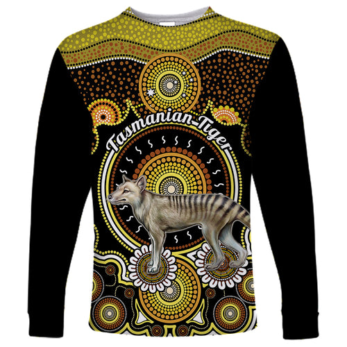 personalised-australian-astrology-long-sleeve-shirt-aboriginal-tasmanian-tiger-zodiac-sign