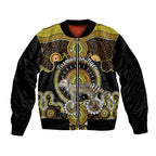 personalised-australian-astrology-sleeve-zip-bomber-jacket-aboriginal-tasmanian-tiger-zodiac-sign