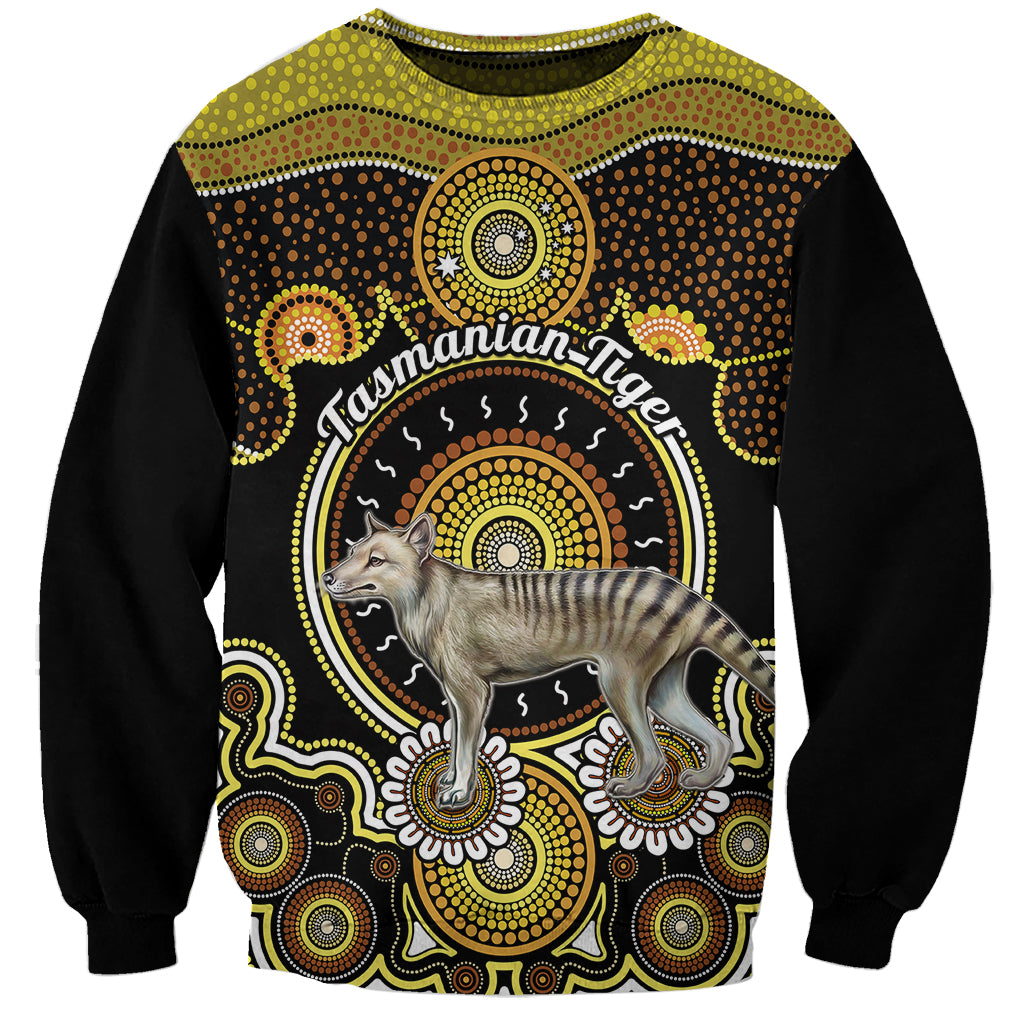 personalised-australian-astrology-sweatshirt-aboriginal-tasmanian-tiger-zodiac-sign