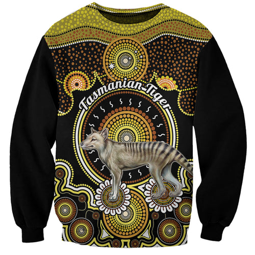 personalised-australian-astrology-sweatshirt-aboriginal-tasmanian-tiger-zodiac-sign