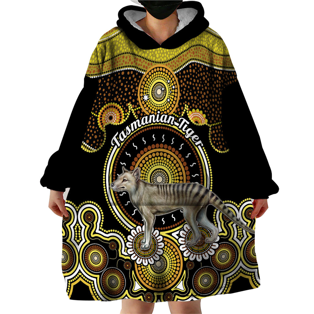 personalised-australian-astrology-wearable-blanket-hoodie-aboriginal-tasmanian-tiger-zodiac-sign