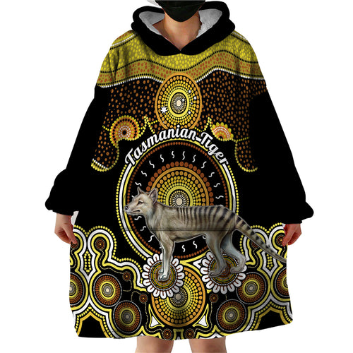 personalised-australian-astrology-wearable-blanket-hoodie-aboriginal-tasmanian-tiger-zodiac-sign