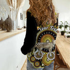 Personalised Australian Astrology Women Casual Shirt Aboriginal Tasmanian Tiger Zodiac Sign LT14