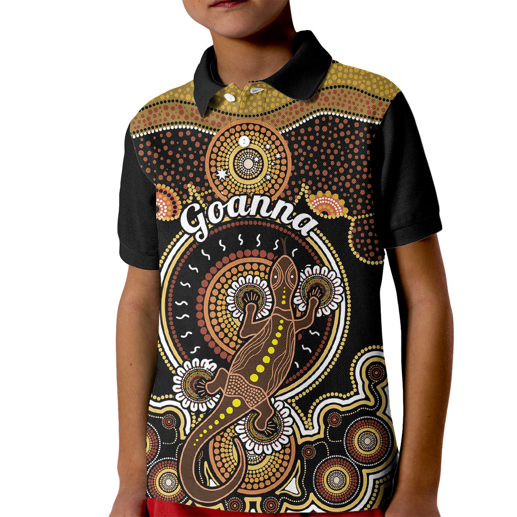 personalised-australian-astrology-kid-polo-shirt-aboriginal-goanna-zodiac-sign