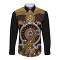 personalised-australian-astrology-long-sleeve-button-shirt-aboriginal-goanna-zodiac-sign