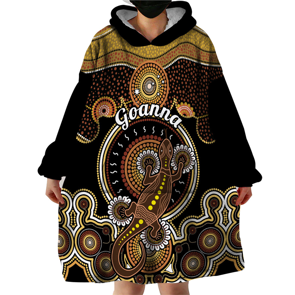 personalised-australian-astrology-wearable-blanket-hoodie-aboriginal-goanna-zodiac-sign