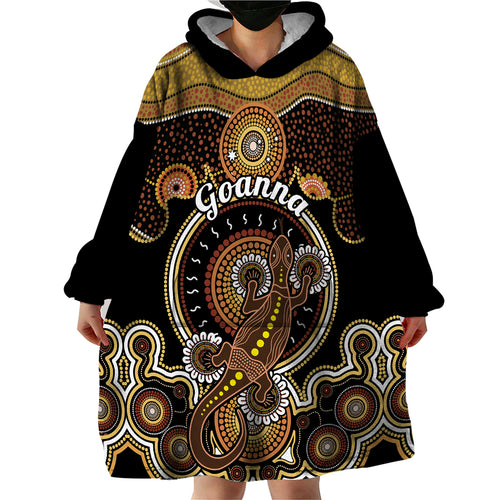 personalised-australian-astrology-wearable-blanket-hoodie-aboriginal-goanna-zodiac-sign