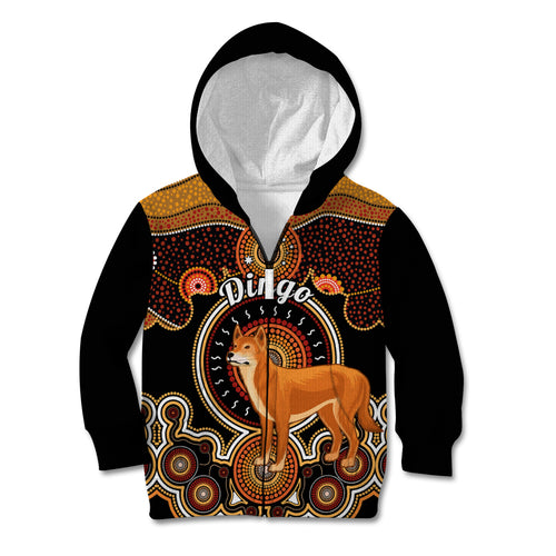 personalised-australian-astrology-kid-hoodie-aboriginal-dingo-zodiac-sign