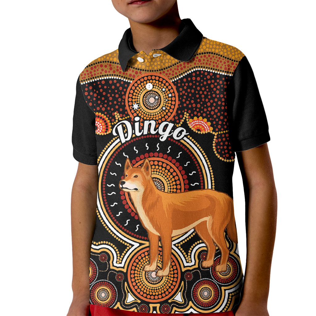 personalised-australian-astrology-kid-polo-shirt-aboriginal-dingo-zodiac-sign