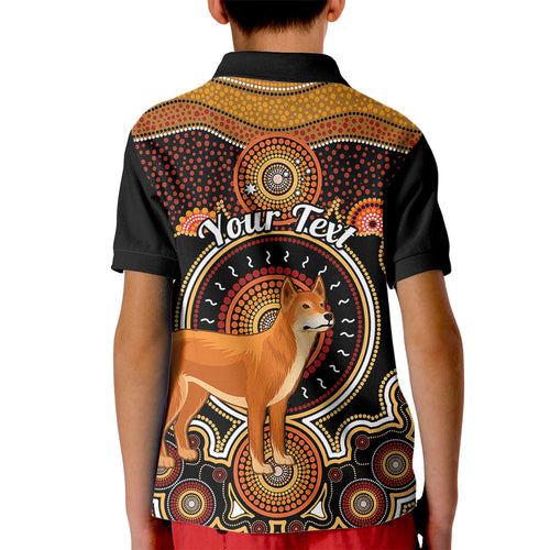 personalised-australian-astrology-kid-polo-shirt-aboriginal-dingo-zodiac-sign