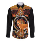 personalised-australian-astrology-long-sleeve-button-shirt-aboriginal-dingo-zodiac-sign