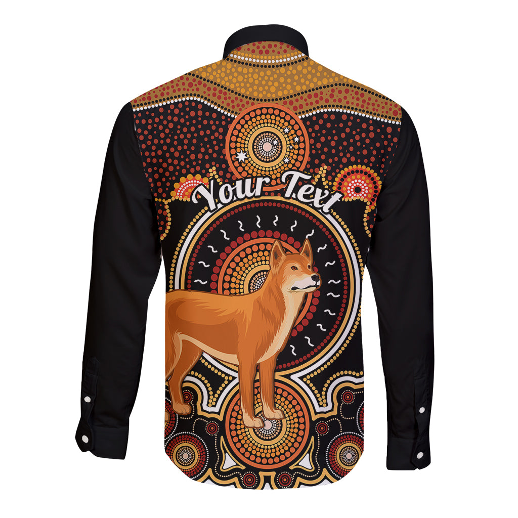 personalised-australian-astrology-long-sleeve-button-shirt-aboriginal-dingo-zodiac-sign