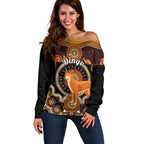 personalised-australian-astrology-off-shoulder-sweater-aboriginal-dingo-zodiac-sign