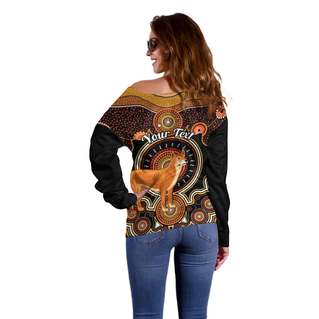 personalised-australian-astrology-off-shoulder-sweater-aboriginal-dingo-zodiac-sign