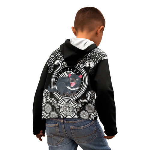 personalised-australian-astrology-kid-hoodie-aboriginal-tasmania-devil-zodiac-sign