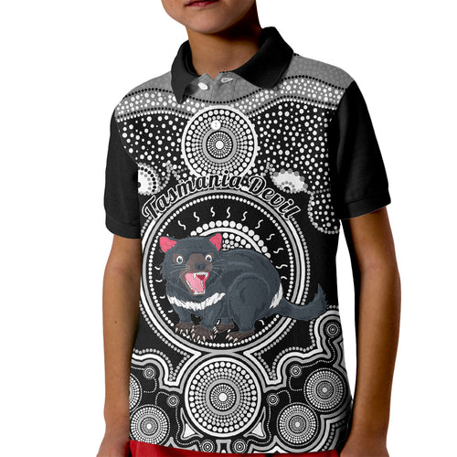 personalised-australian-astrology-kid-polo-shirt-aboriginal-tasmania-devil-zodiac-sign