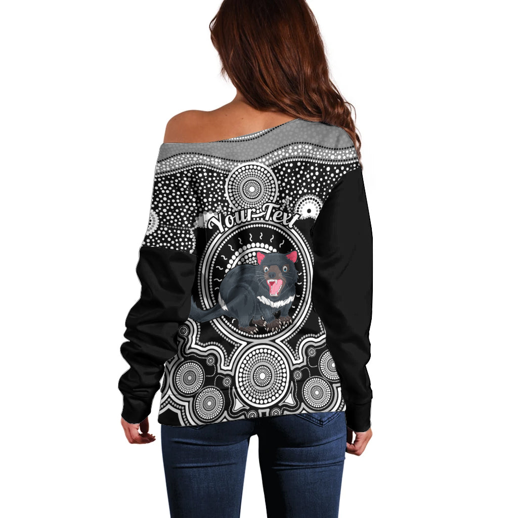 personalised-australian-astrology-off-shoulder-sweater-aboriginal-tasmania-devil-zodiac-sign
