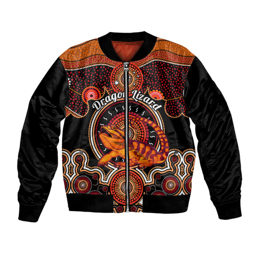 personalised-australian-astrology-bomber-jacket-aboriginal-dragon-lizard-zodiac-sign