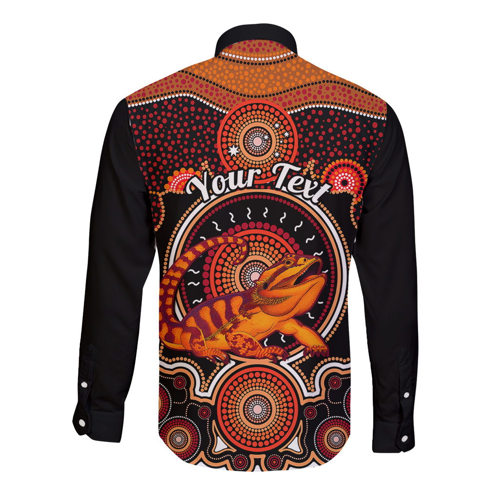 personalised-australian-astrology-long-sleeve-button-shirt-aboriginal-dragon-lizard-zodiac-sign