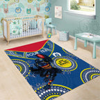 Custom AFL Crows NAIDOC Week Area Rug Keep The Fire Burning Indigenous Art