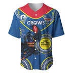 Custom AFL Crows NAIDOC Week Baseball Jersey Keep The Fire Burning Indigenous Art