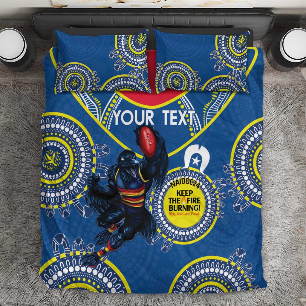 Custom AFL Crows NAIDOC Week Bedding Set Keep The Fire Burning Indigenous Art