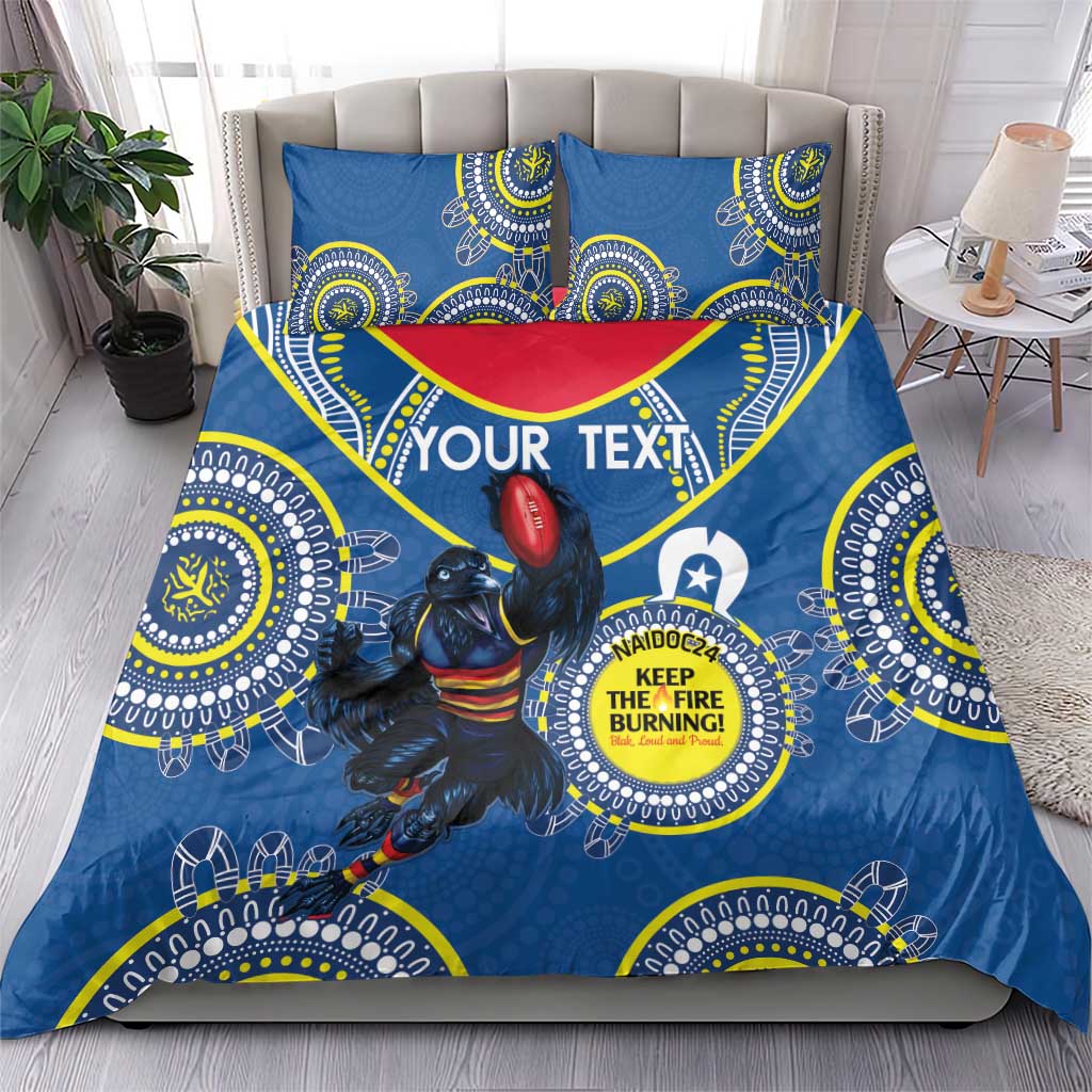 Custom AFL Crows NAIDOC Week Bedding Set Keep The Fire Burning Indigenous Art