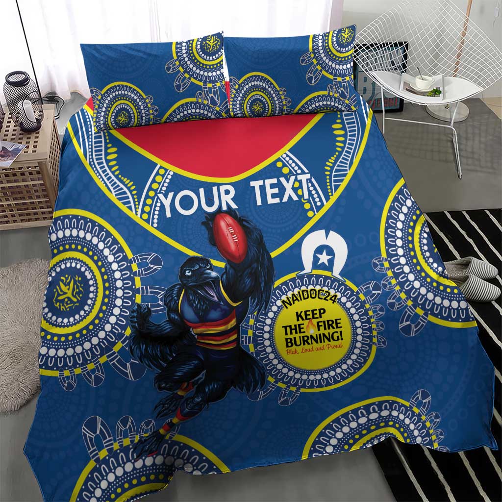 Custom AFL Crows NAIDOC Week Bedding Set Keep The Fire Burning Indigenous Art