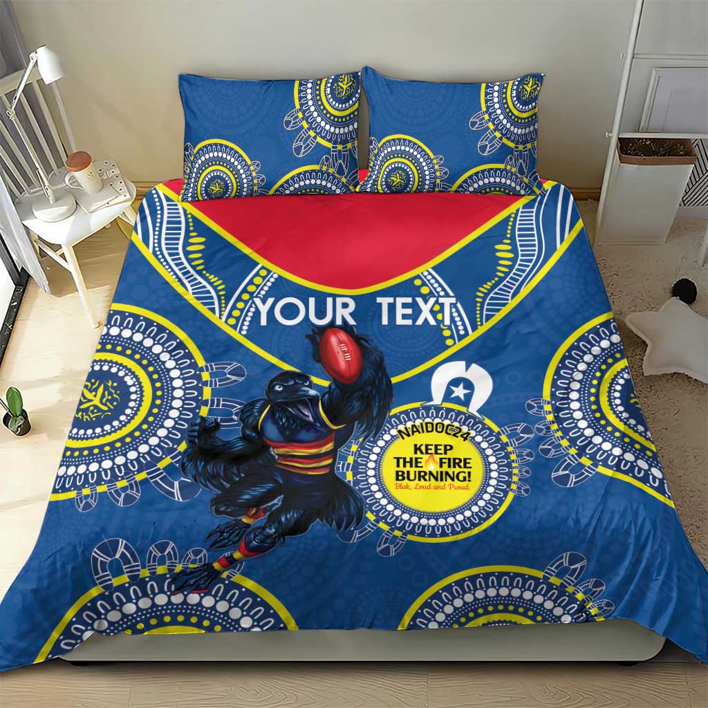 Custom AFL Crows NAIDOC Week Bedding Set Keep The Fire Burning Indigenous Art
