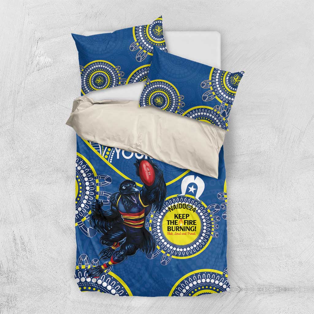 Custom AFL Crows NAIDOC Week Bedding Set Keep The Fire Burning Indigenous Art