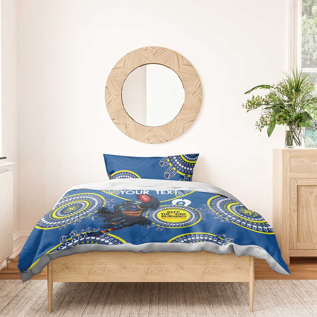 Custom AFL Crows NAIDOC Week Bedding Set Keep The Fire Burning Indigenous Art