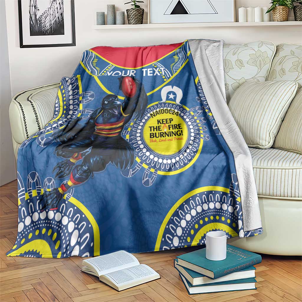 Custom AFL Crows NAIDOC Week Blanket Keep The Fire Burning Indigenous Art