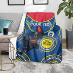 Custom AFL Crows NAIDOC Week Blanket Keep The Fire Burning Indigenous Art