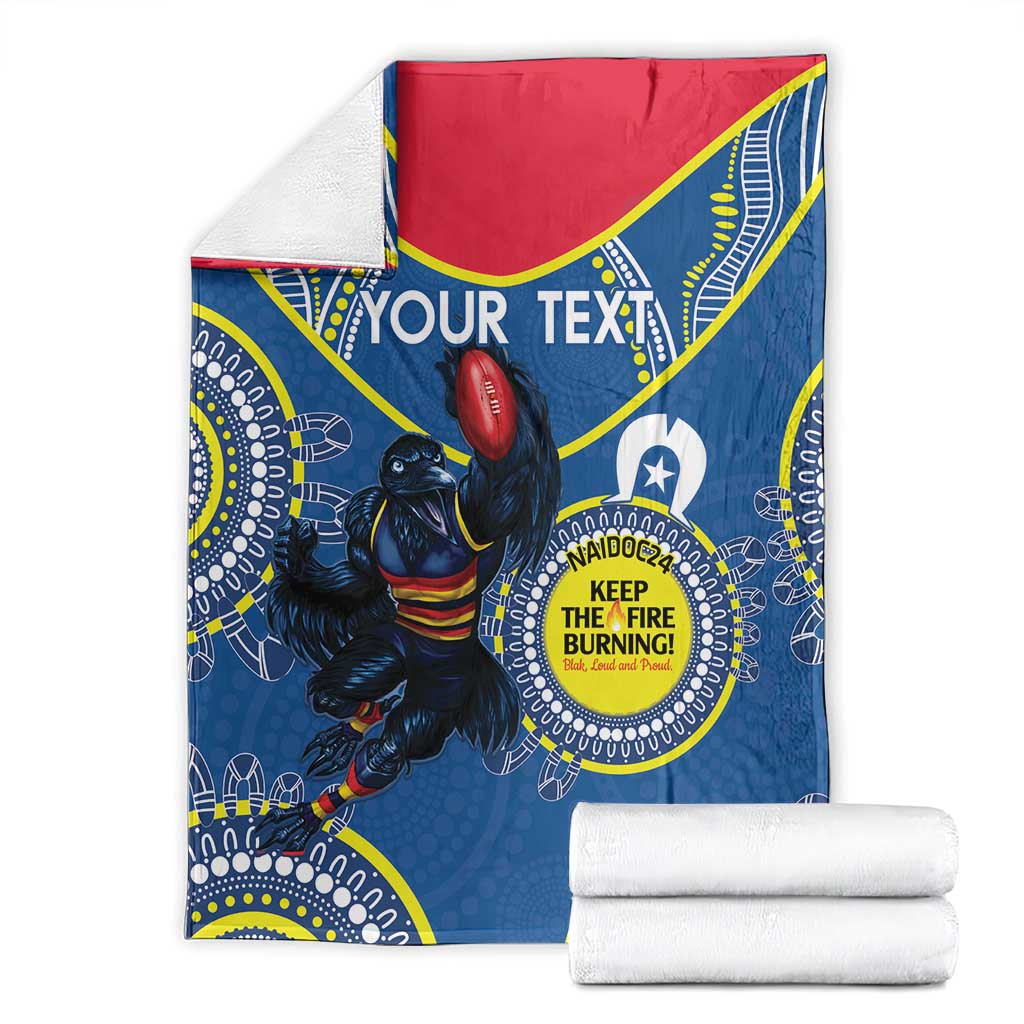 Custom AFL Crows NAIDOC Week Blanket Keep The Fire Burning Indigenous Art
