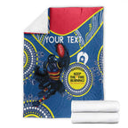 Custom AFL Crows NAIDOC Week Blanket Keep The Fire Burning Indigenous Art