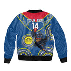 Custom AFL Crows NAIDOC Week Bomber Jacket Keep The Fire Burning Indigenous Art