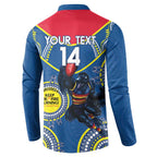 Custom AFL Crows NAIDOC Week Button Sweatshirt Keep The Fire Burning Indigenous Art