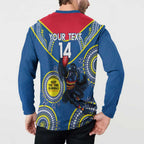Custom AFL Crows NAIDOC Week Button Sweatshirt Keep The Fire Burning Indigenous Art