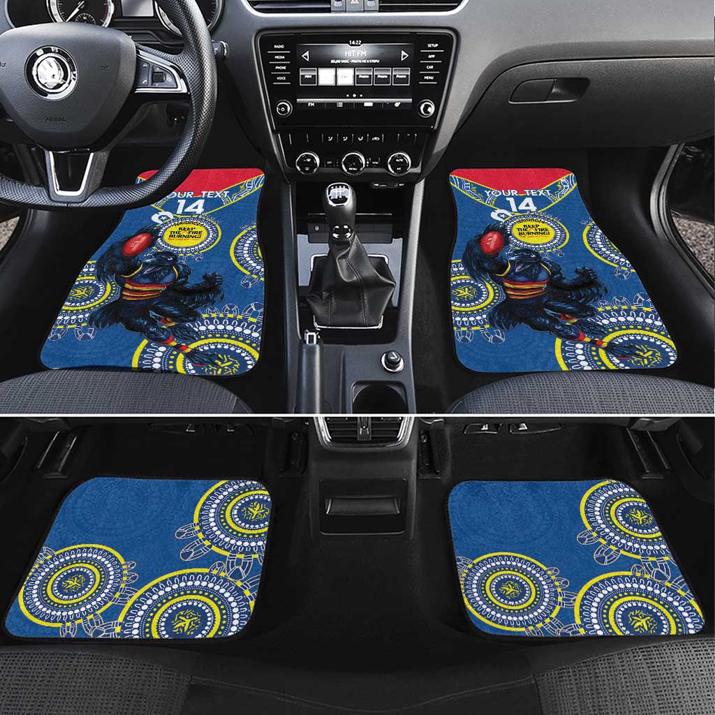 Custom AFL Crows NAIDOC Week Car Mats Keep The Fire Burning Indigenous Art